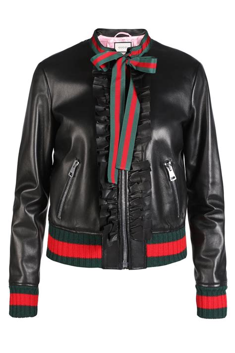 gucci leather jacket wco 317226|Gucci leather jacket women.